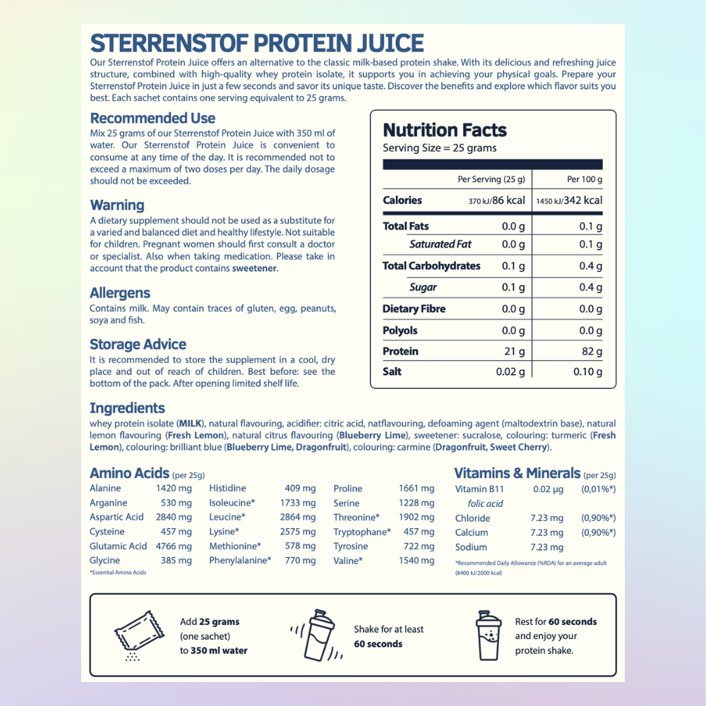 Sternenstaub Protein Saft Musterbox